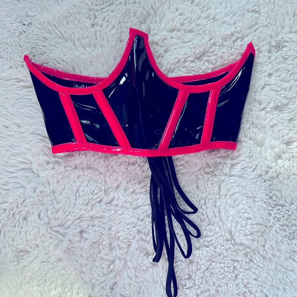 Valentines 💘 Hot Pink Underwire Waist Cincher Corset